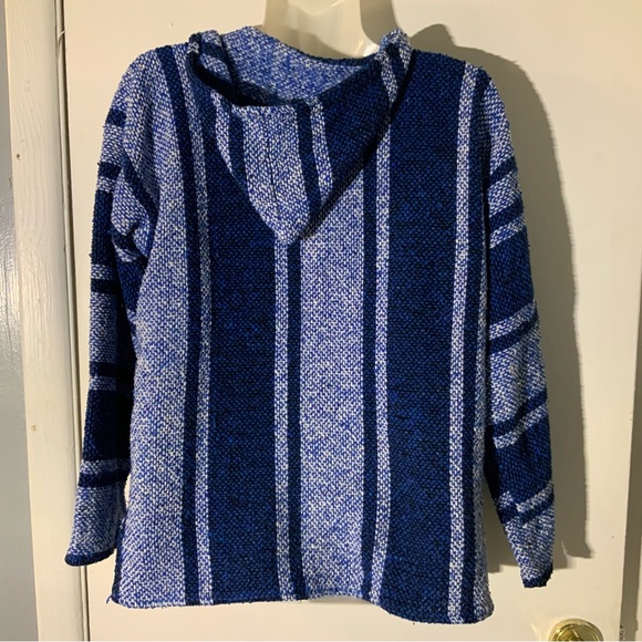 BLUE BAJA JERGA HOODIE SWEATSHIRT PULLOVER - Picture 5 of 9